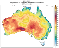 50th percentile of POE 10 for projected period 2020 to 2039
