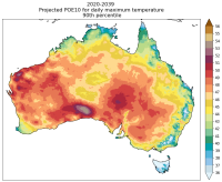 90th percentile of POE 10 for projected period 2020 to 2039